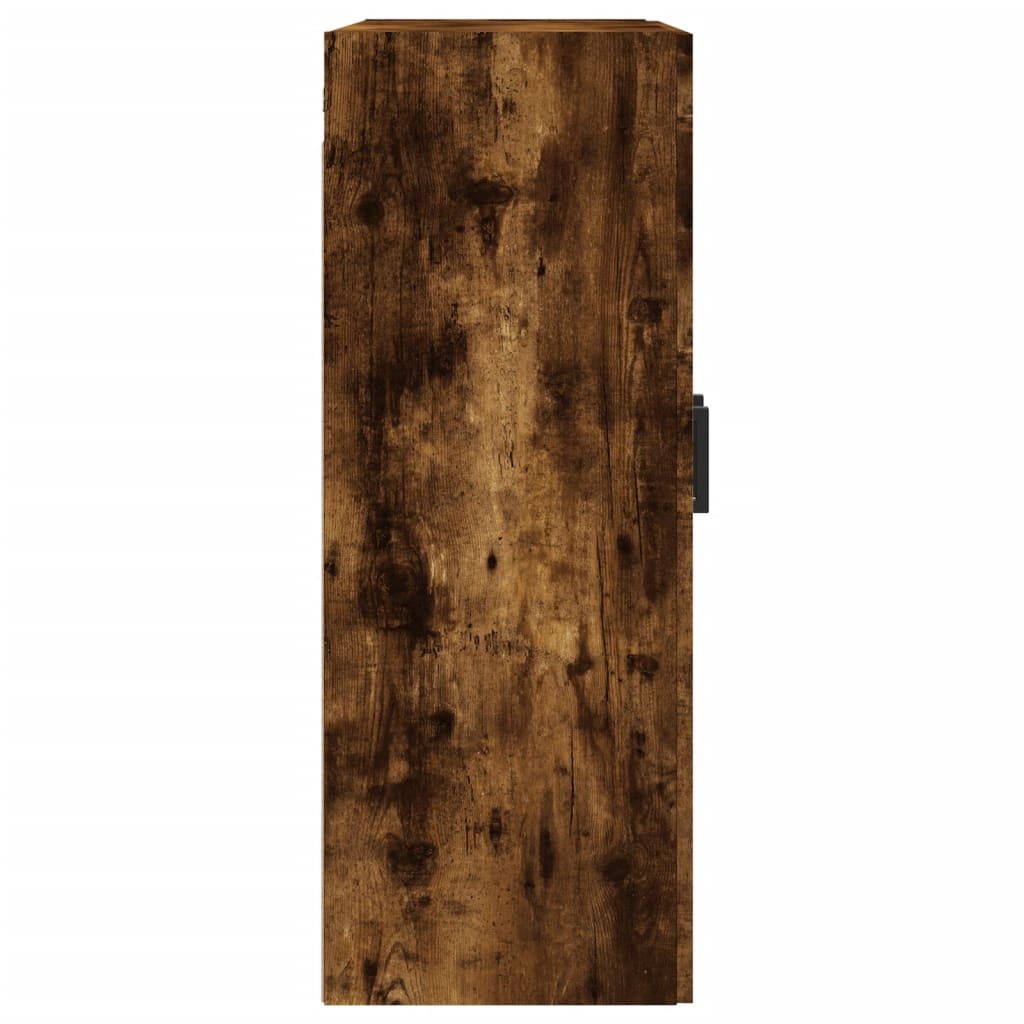 Wall Mounted Cabinet Smoked Oak 69.5x34x90 cm Engineered Wood