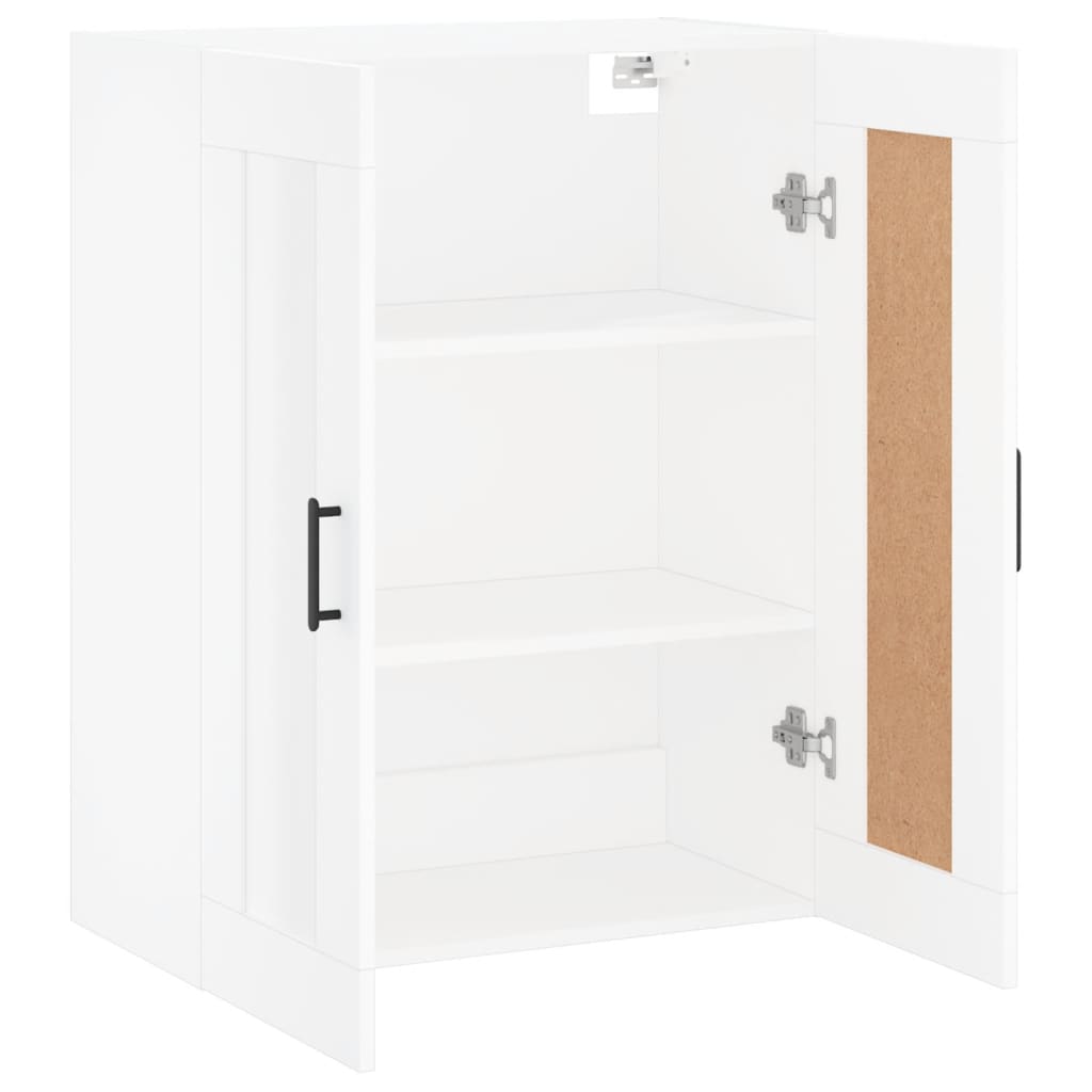 Wall Mounted Cabinet White 69.5x34x90 cm Engineered Wood