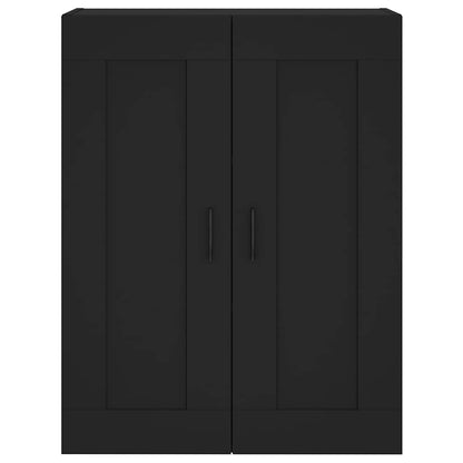Wall Mounted Cabinet Black 69.5x34x90 cm Engineered Wood