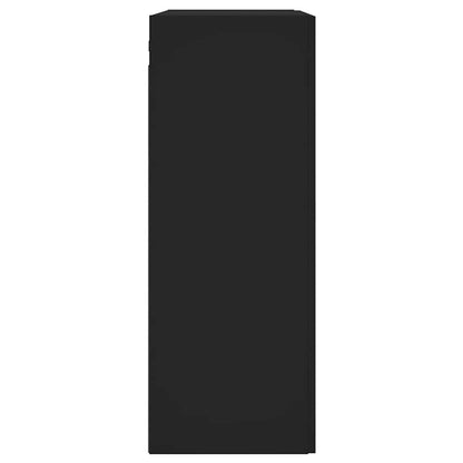 Wall Mounted Cabinet Black 69.5x34x90 cm Engineered Wood