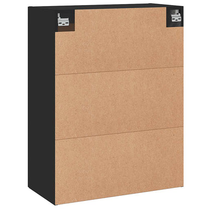 Wall Mounted Cabinet Black 69.5x34x90 cm Engineered Wood