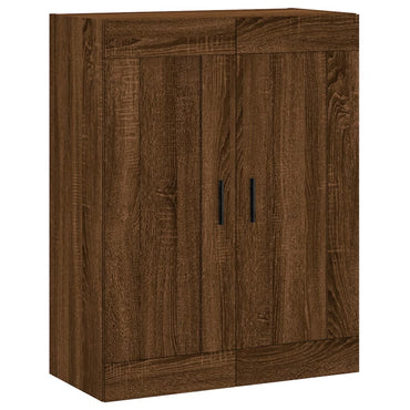 Wall Mounted Cabinet Brown Oak 69.5x34x90 cm Engineered Wood