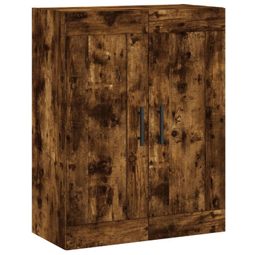 Wall Mounted Cabinet Smoked Oak 69.5x34x90 cm Engineered Wood