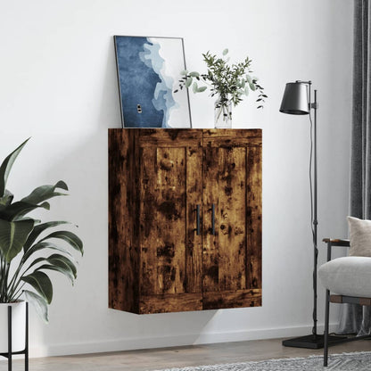 Wall Mounted Cabinet Smoked Oak 69.5x34x90 cm Engineered Wood