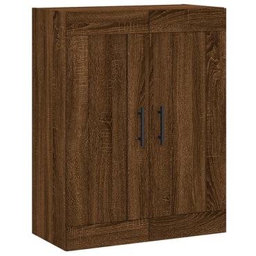 Wall Mounted Cabinet Brown Oak 69.5x34x90 cm Engineered Wood