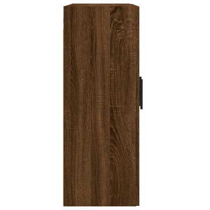 Wall Mounted Cabinet Brown Oak 69.5x34x90 cm Engineered Wood