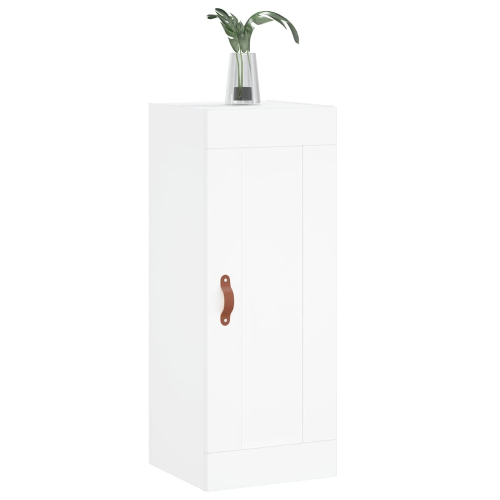 Wall Mounted Cabinet White 34.5x34x90 cm Engineered Wood