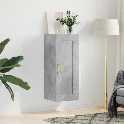 Wall Mounted Cabinet Concrete Grey 34.5x34x90 cm Engineered Wood