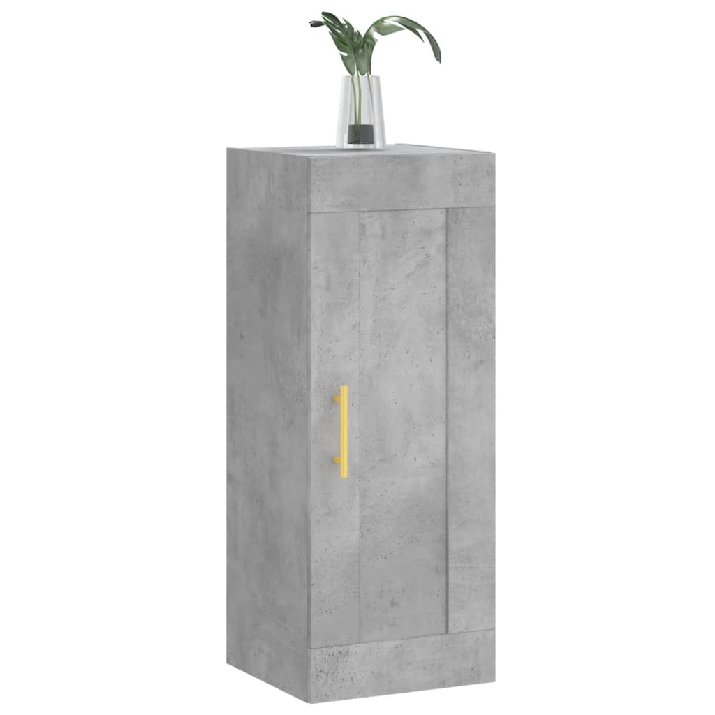 Wall Mounted Cabinet Concrete Grey 34.5x34x90 cm Engineered Wood