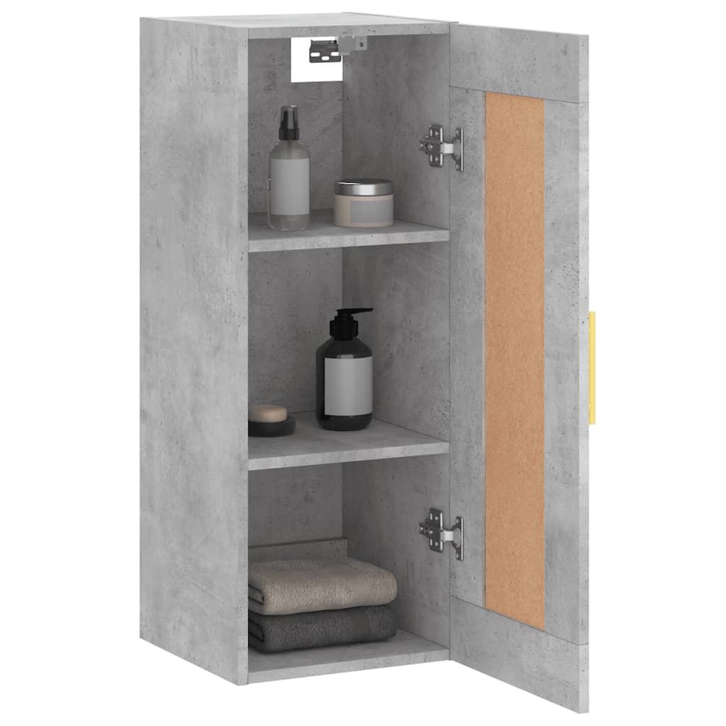 Wall Mounted Cabinet Concrete Grey 34.5x34x90 cm Engineered Wood