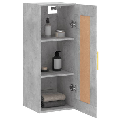 Wall Mounted Cabinet Concrete Grey 34.5x34x90 cm Engineered Wood