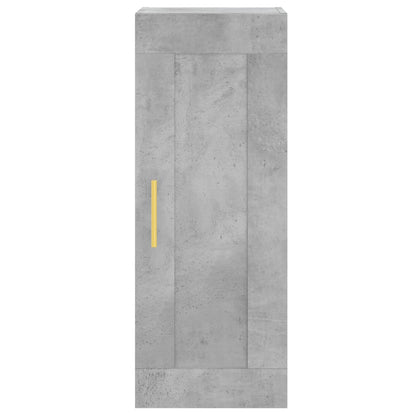 Wall Mounted Cabinet Concrete Grey 34.5x34x90 cm Engineered Wood