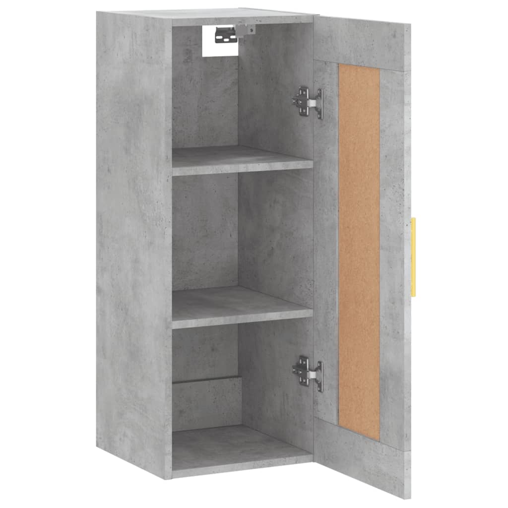 Wall Mounted Cabinet Concrete Grey 34.5x34x90 cm Engineered Wood