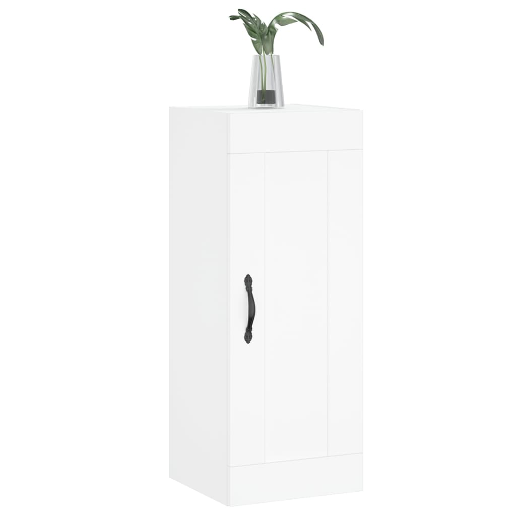 Wall Mounted Cabinet White 34.5x34x90 cm Engineered Wood