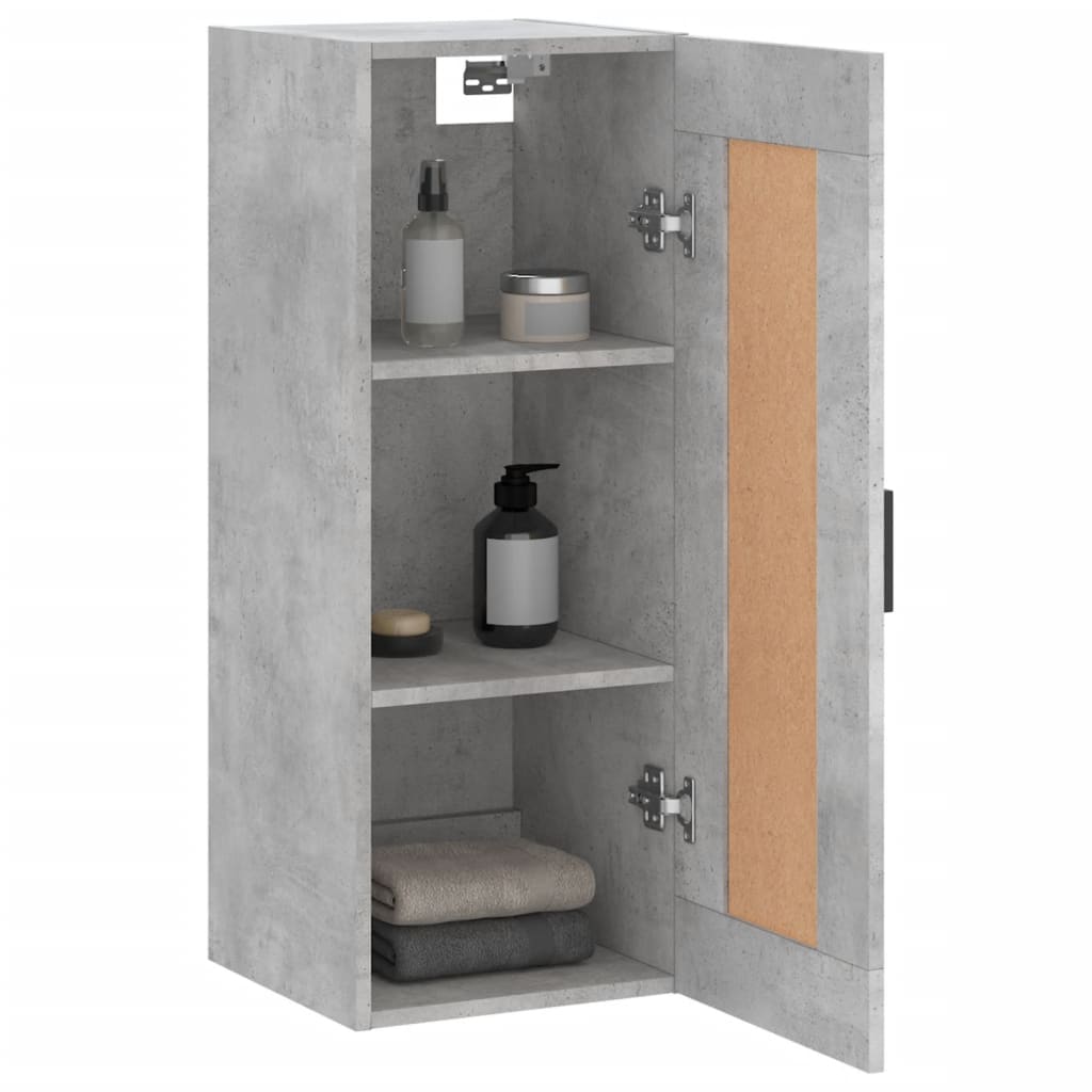 Wall Mounted Cabinet Concrete Grey 34.5x34x90 cm Engineered Wood