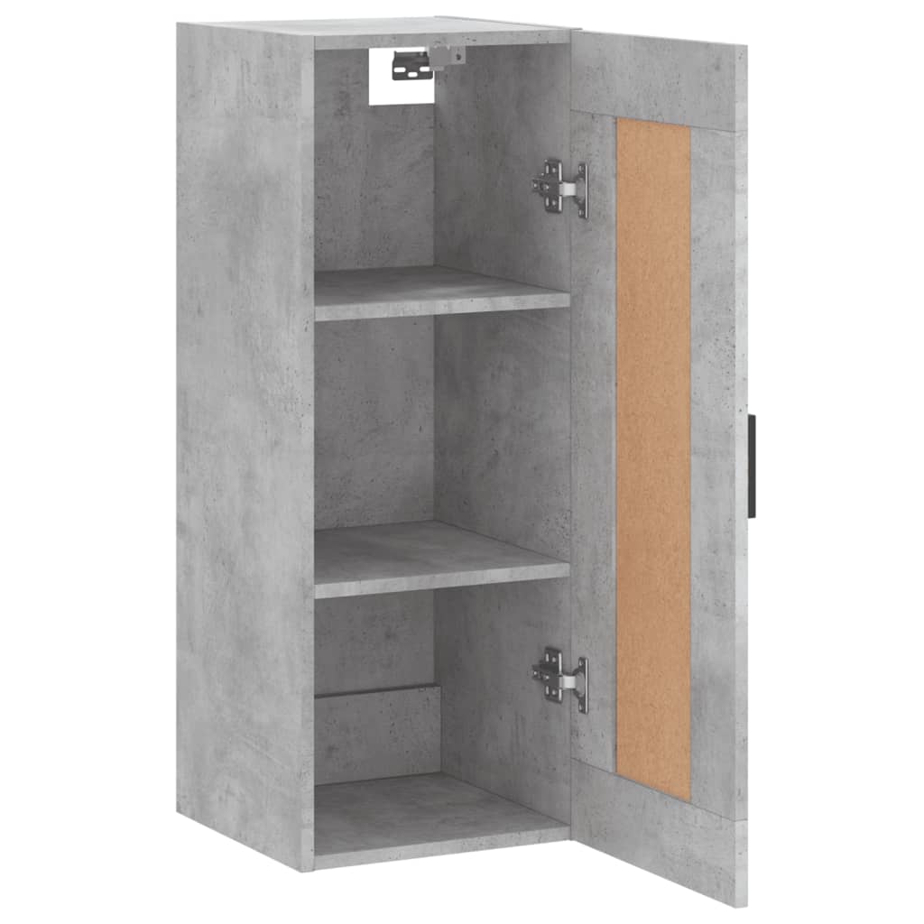 Wall Mounted Cabinet Concrete Grey 34.5x34x90 cm Engineered Wood