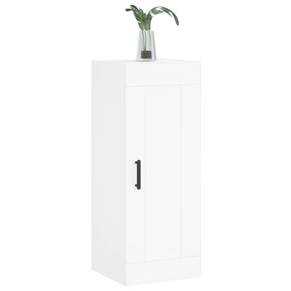 Wall Mounted Cabinet White 34.5x34x90 cm Engineered Wood