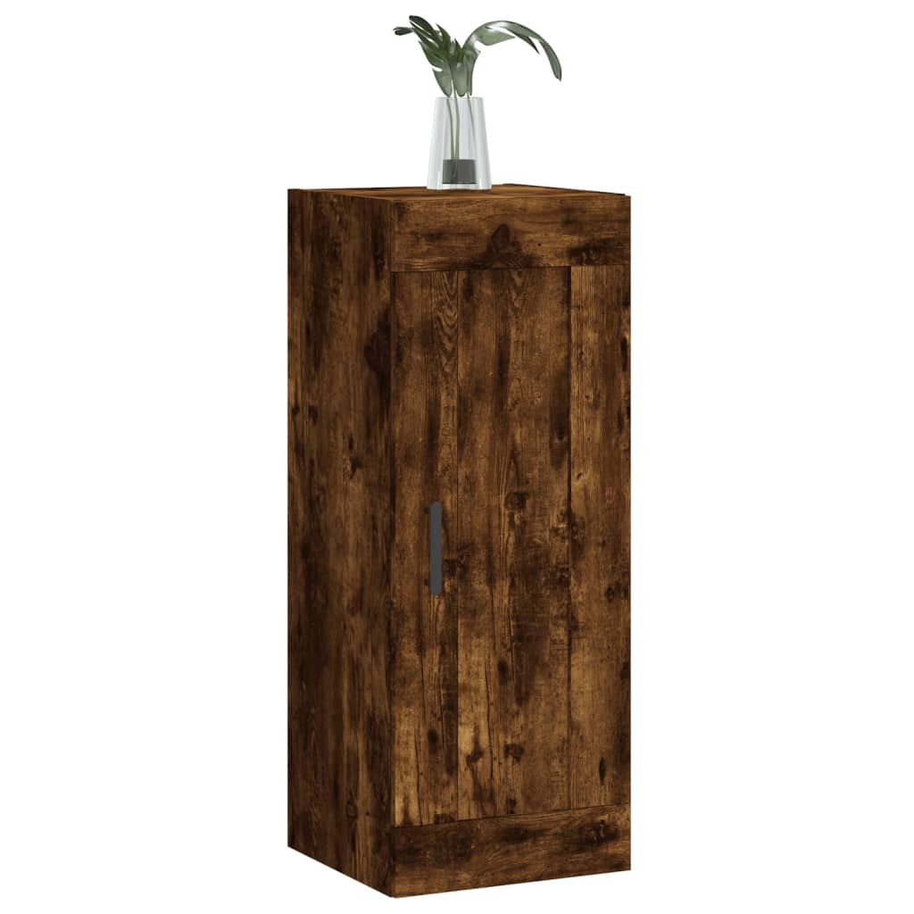 Wall Mounted Cabinet Smoked Oak 34.5x34x90 cm Engineered Wood