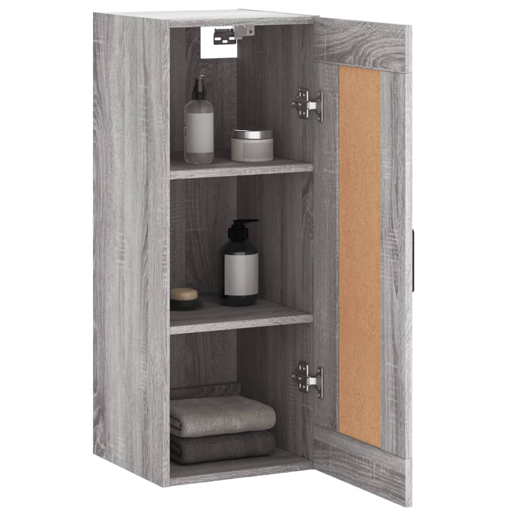 Wall Mounted Cabinet Grey Sonoma 34.5x34x90 cm Engineered Wood