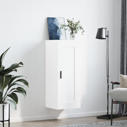 Wall Mounted Cabinet White 34.5x34x90 cm Engineered Wood