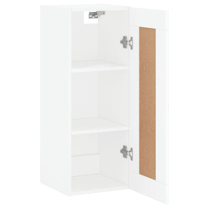 Wall Mounted Cabinet White 34.5x34x90 cm Engineered Wood