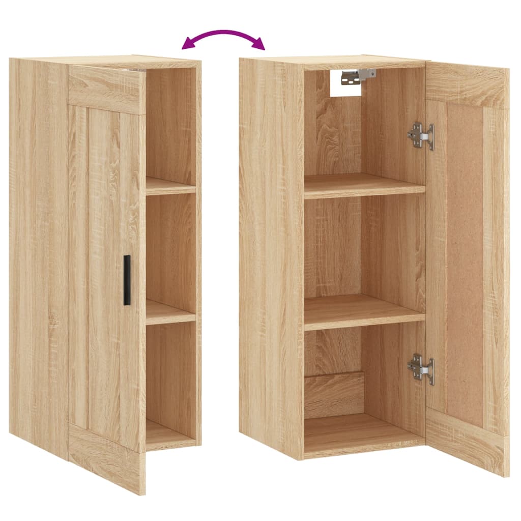 Wall Mounted Cabinet Sonoma Oak 34.5x34x90 cm Engineered Wood
