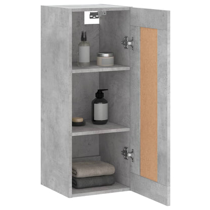 Wall Mounted Cabinet Concrete Grey 34.5x34x90 cm Engineered Wood