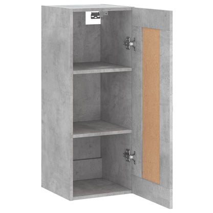 Wall Mounted Cabinet Concrete Grey 34.5x34x90 cm Engineered Wood