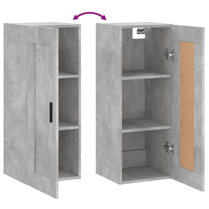 Wall Mounted Cabinet Concrete Grey 34.5x34x90 cm Engineered Wood