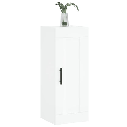 Wall Mounted Cabinet White 34.5x34x90 cm Engineered Wood