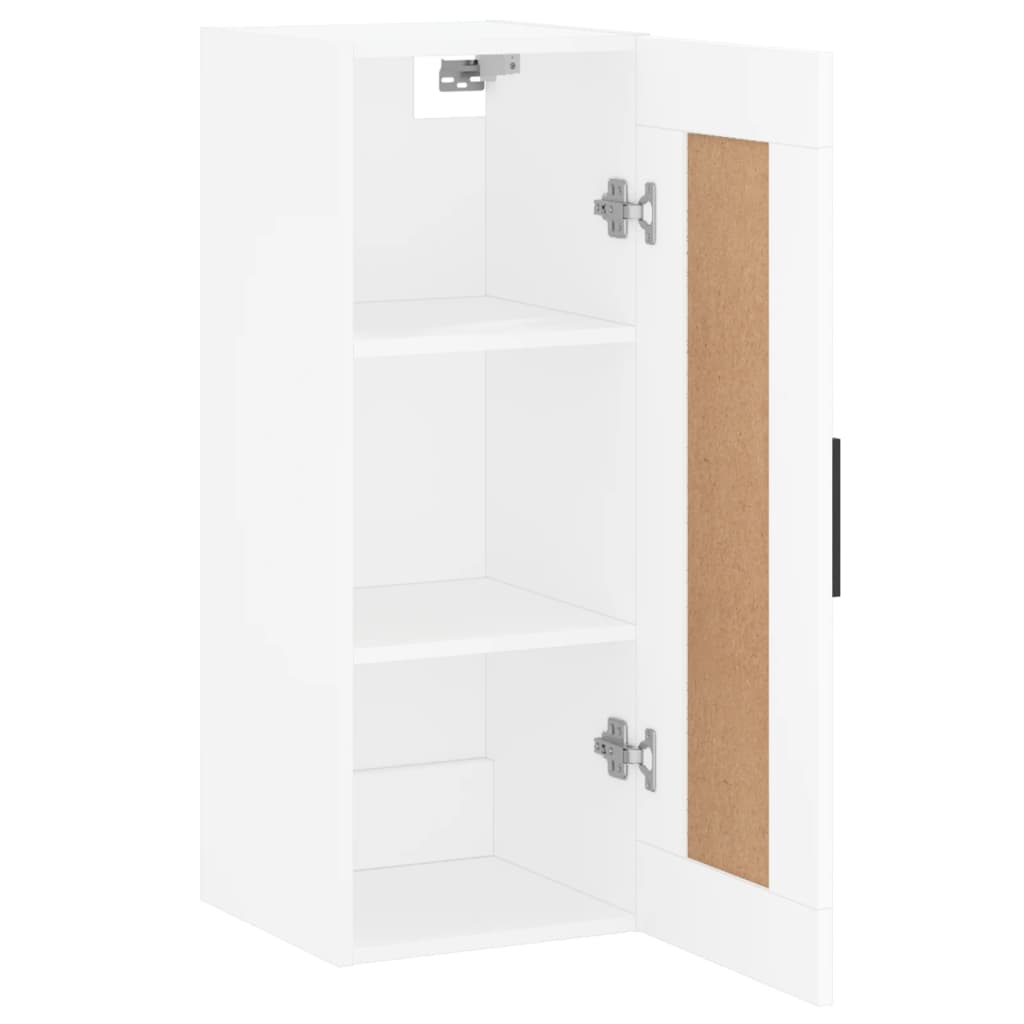 Wall Mounted Cabinet White 34.5x34x90 cm Engineered Wood