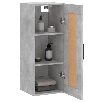 Wall Mounted Cabinet Concrete Grey 34.5x34x90 cm Engineered Wood