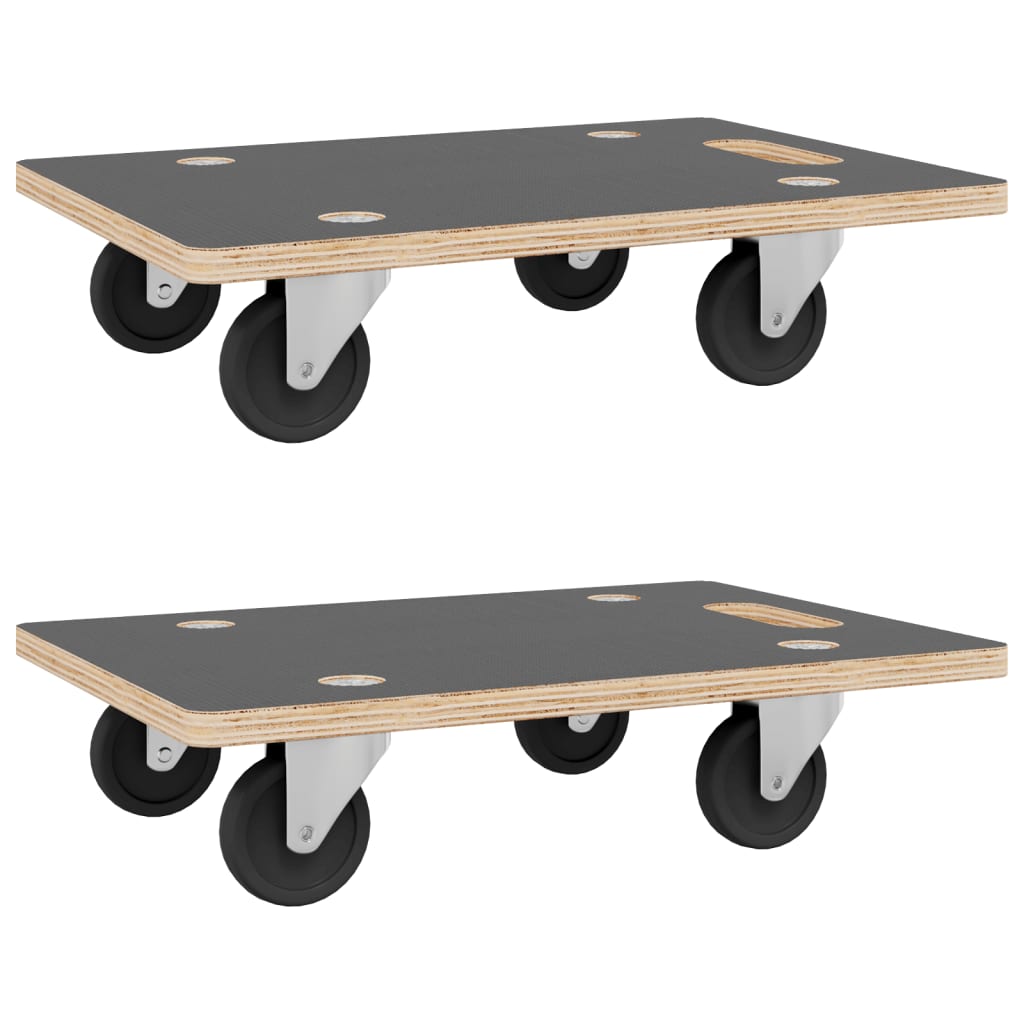 Transport Trolleys 2 pcs Rectangular 60x40x11,5 cm 250 kg
