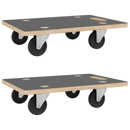 Transport Trolleys 2 pcs Rectangular 60x40x11,5 cm 250 kg