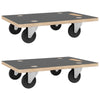 Transport Trolleys 2 pcs Rectangular 23.6"x15.7"x4.5" 551.2 lb