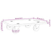 Transport Trolleys 2 pcs Rectangular 23.6"x15.7"x4.5" 551.2 lb