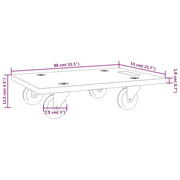 Transport Trolleys 2 pcs Rectangular 80x55x11.5 cm