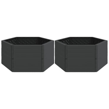 Garden Planters 2 pcs Anthracite PP