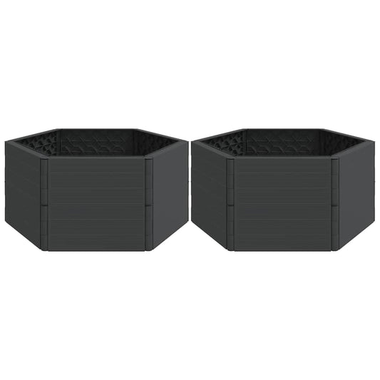Garden Planters 2 pcs Anthracite PP
