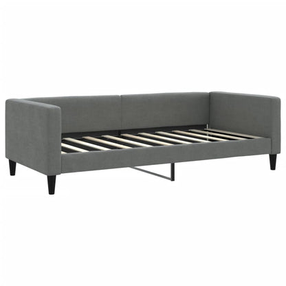 Day Bed without Mattress Dark Grey 90x190 cm Single Fabric
