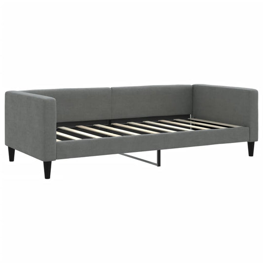 Day Bed without Mattress Dark Grey 90x190 cm Single Fabric