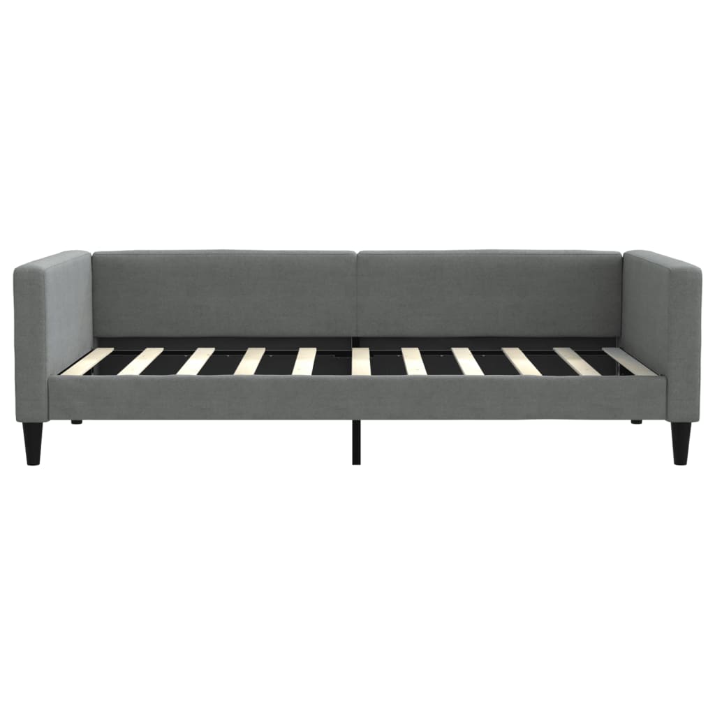 Day Bed without Mattress Dark Grey 90x190 cm Single Fabric