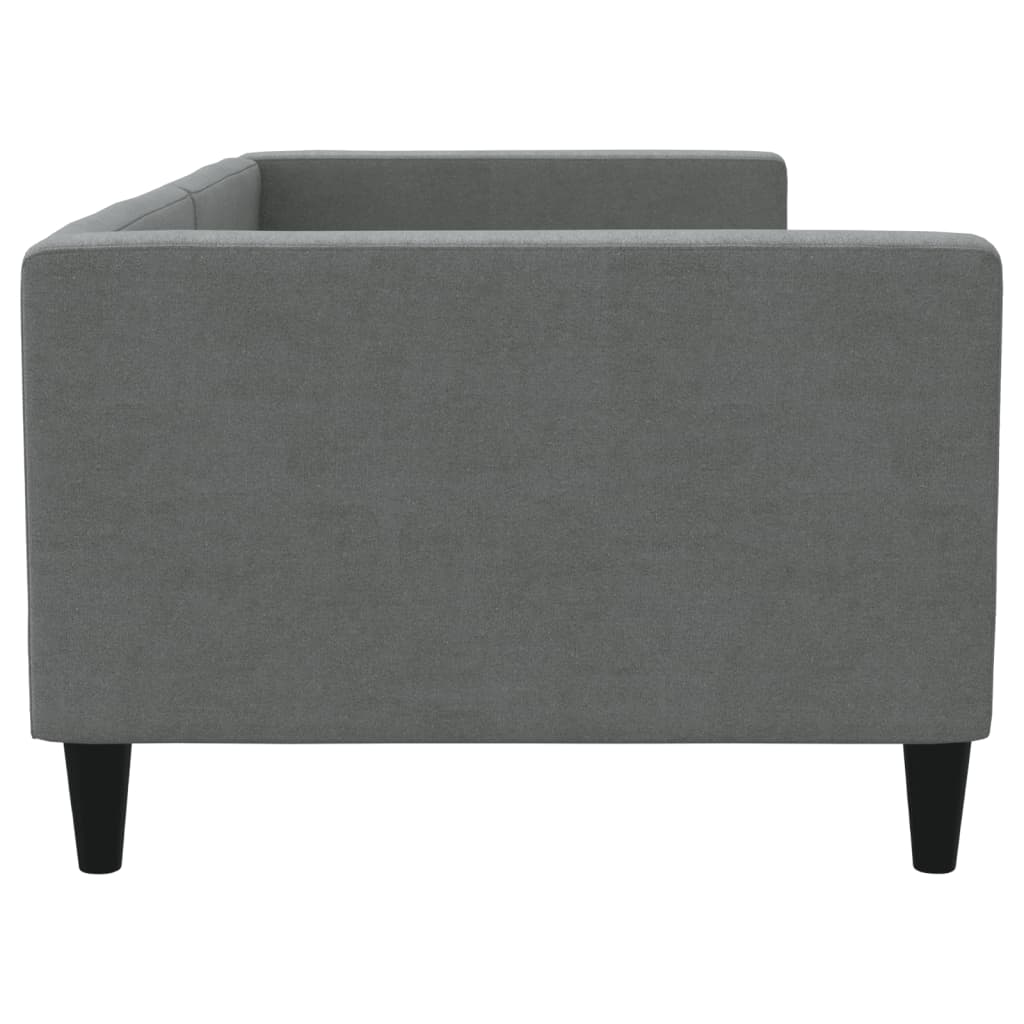 Day Bed without Mattress Dark Grey 90x190 cm Single Fabric