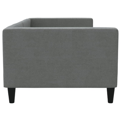 Day Bed without Mattress Dark Grey 90x190 cm Single Fabric