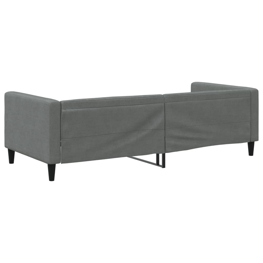 Day Bed without Mattress Dark Grey 90x190 cm Single Fabric