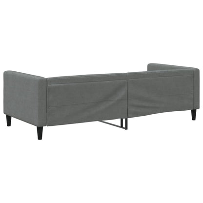 Day Bed without Mattress Dark Grey 90x190 cm Single Fabric