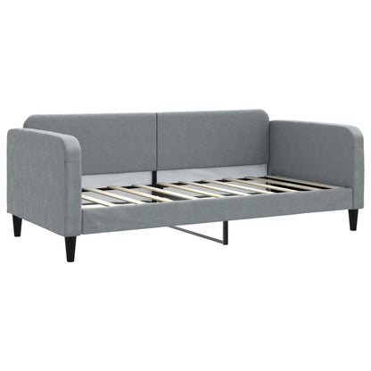 Day Bed without Mattress Light Grey 90x190 cm Single Fabric