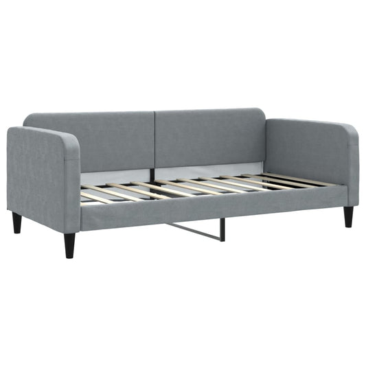 Day Bed without Mattress Light Grey 90x190 cm Single Fabric