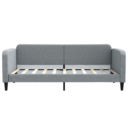Day Bed without Mattress Light Grey 90x190 cm Single Fabric