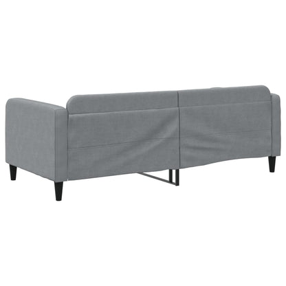 Day Bed without Mattress Light Grey 90x190 cm Single Fabric